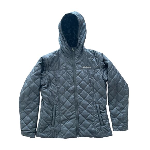 Columbia Jackets & Blazers - Columbia Copper Crest Hooded Jacket Cozy Quilted Sherpa Lined Black Womens Sz L